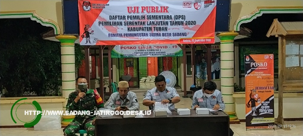 UJI PUBLIK DAFTAR PEMILIH SEMENTARA PPS DESA SADANG